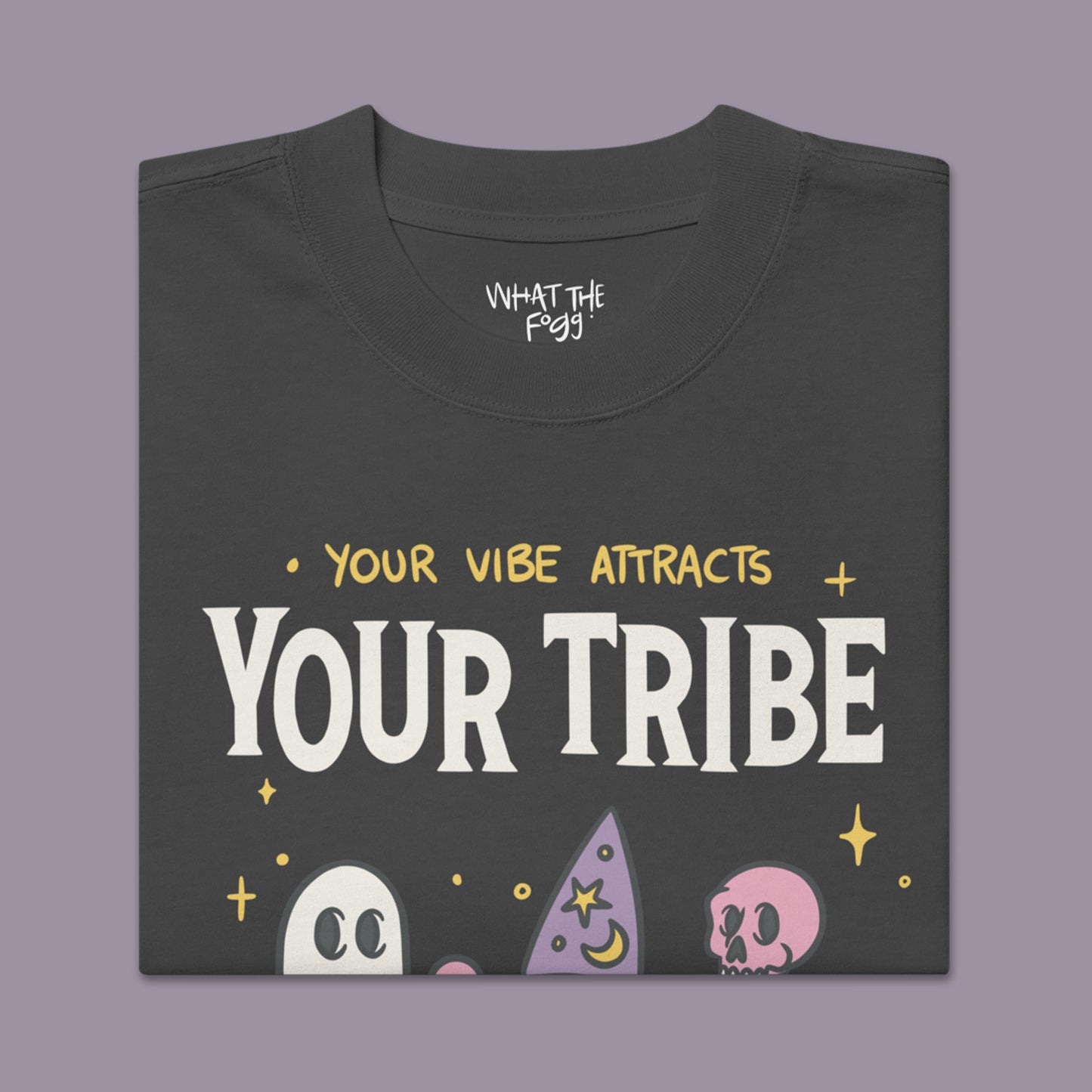 Your Vibe Attracts Your Tribe Oversized Faded T-shirt