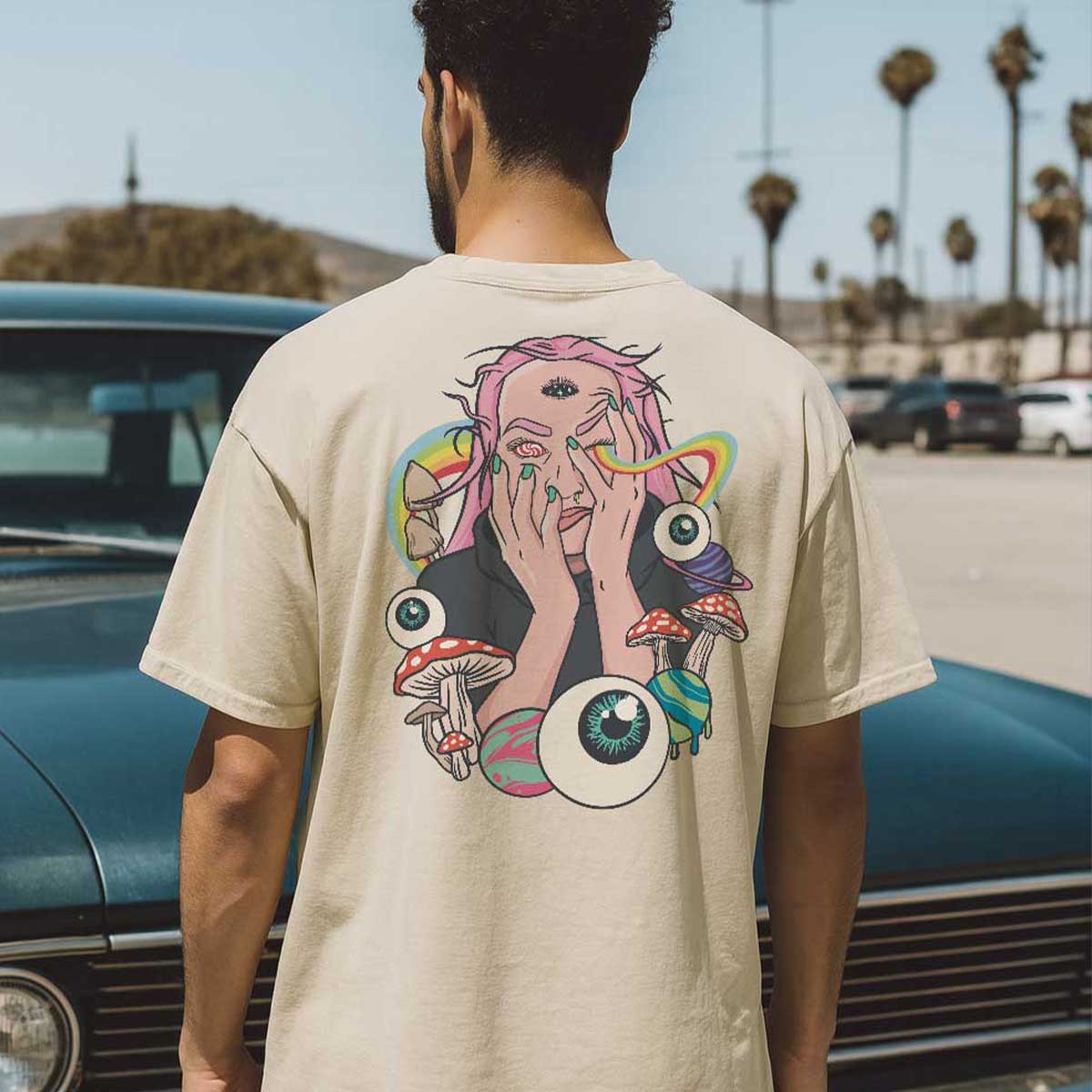 One Trip At A Time Unisex Oversized Faded T-Shirt