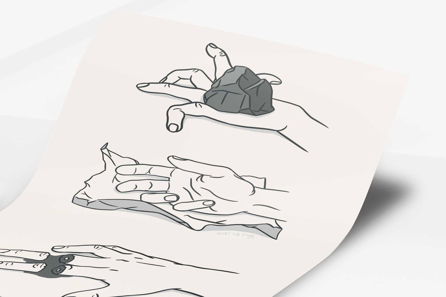 Rock, Paper, Scissors Art Print