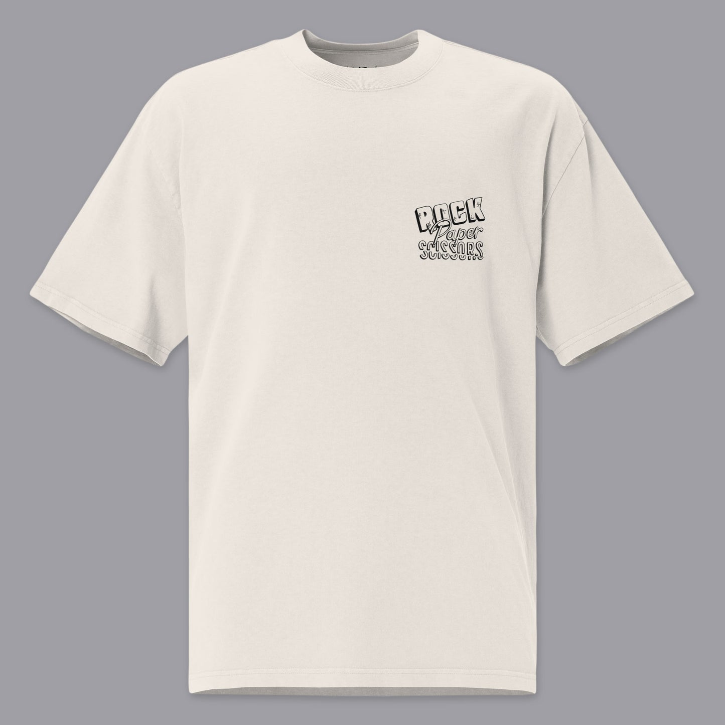Rock, Paper, Scissors Unisex Oversized Faded T-Shirt