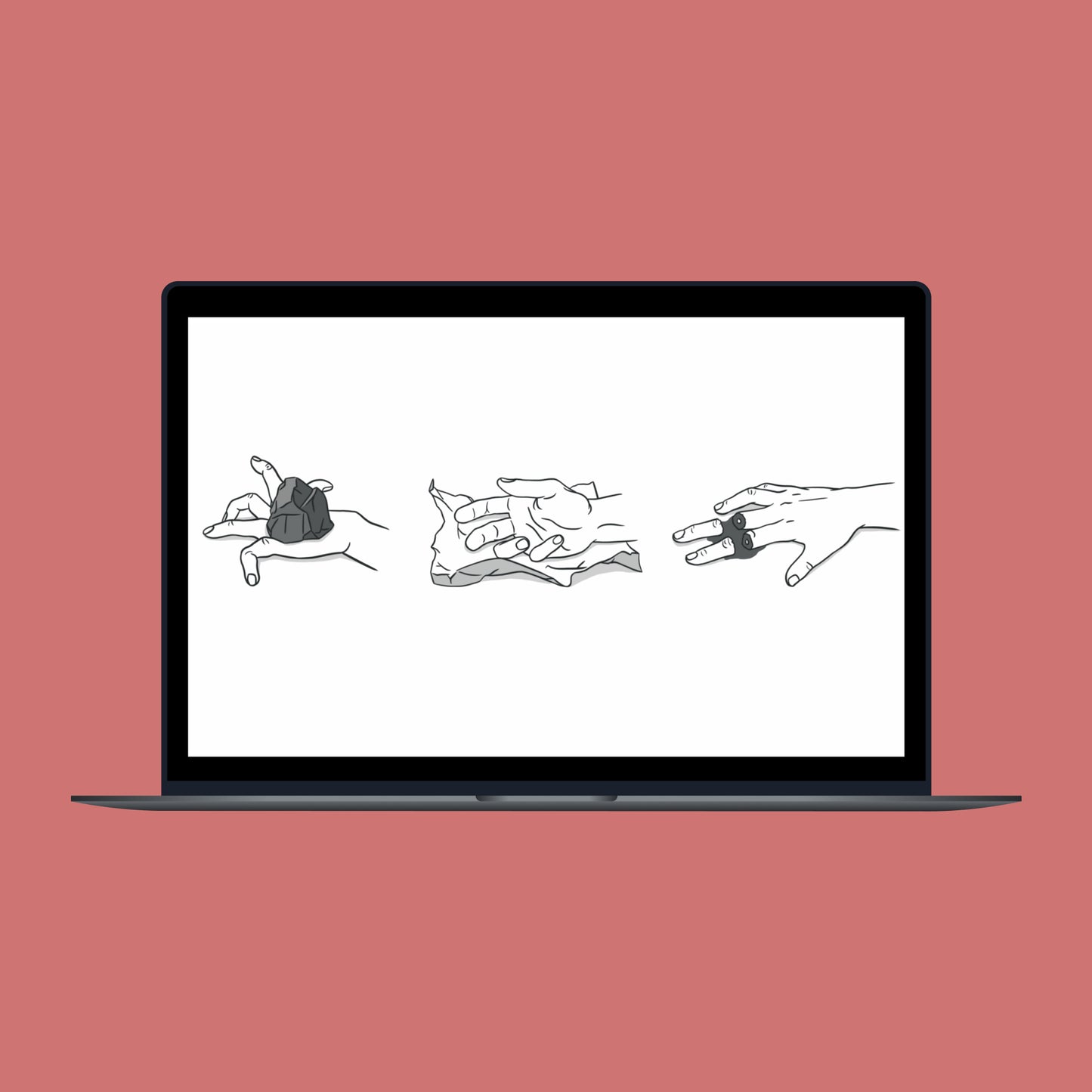 Rock, Paper, Scissors Desktop Wallpaper
