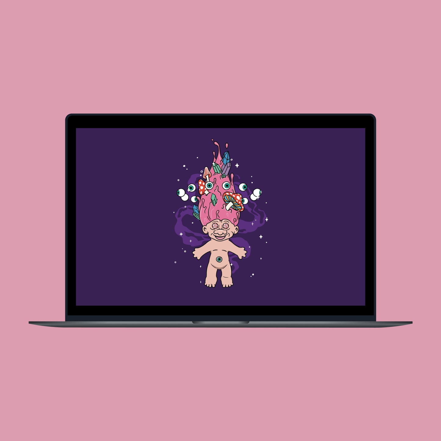 Psychedelic Troll Desktop Wallpaper