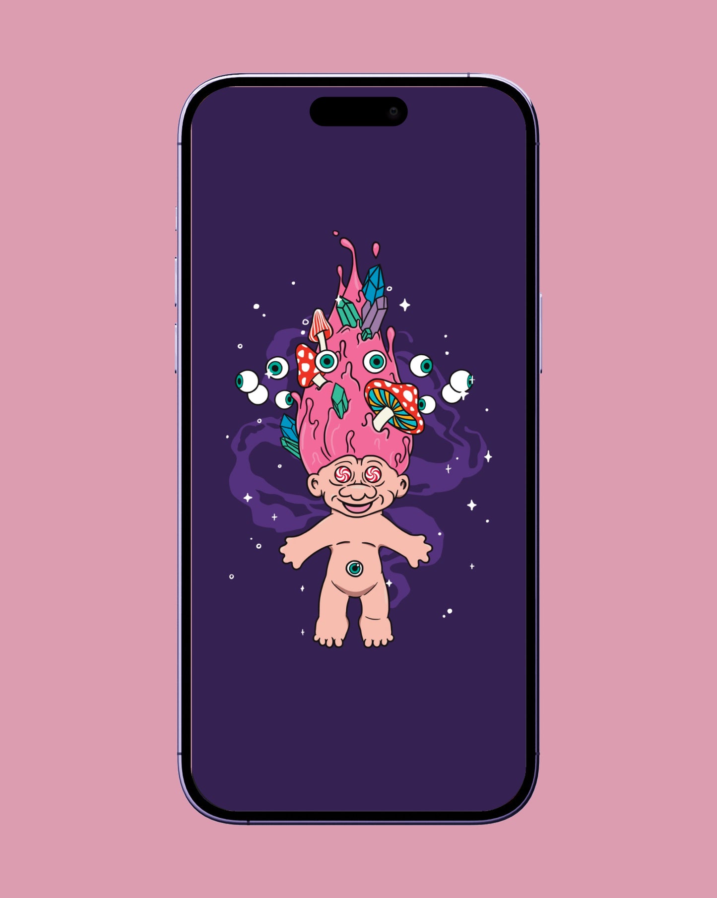 Psychedelic Troll Mobile Wallpaper