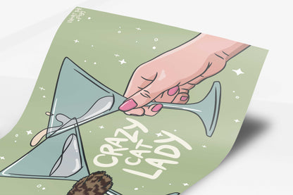Crazy Cat Lady Art Print