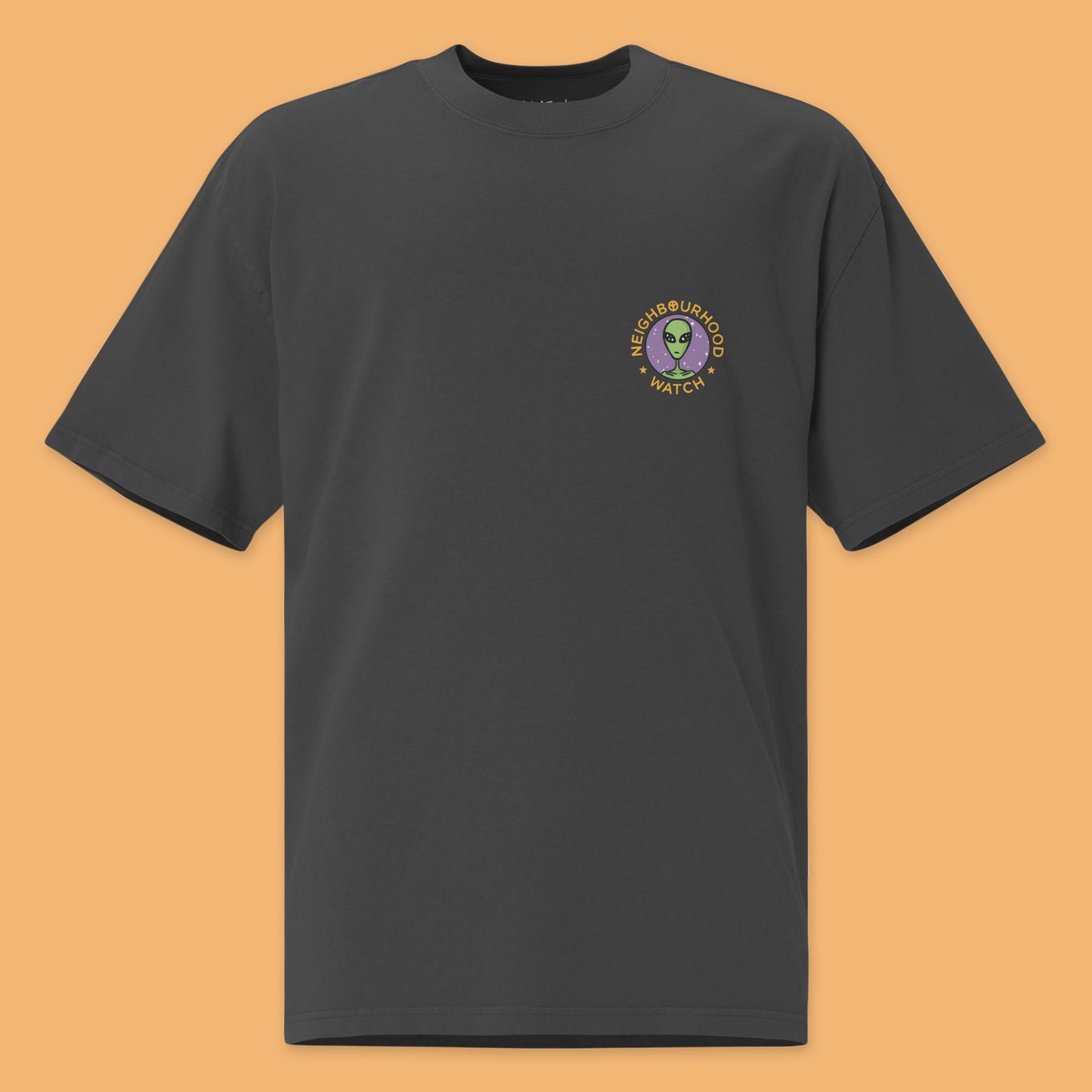 Neighbourhood Watch Unisex Oversized Faded T-Shirt