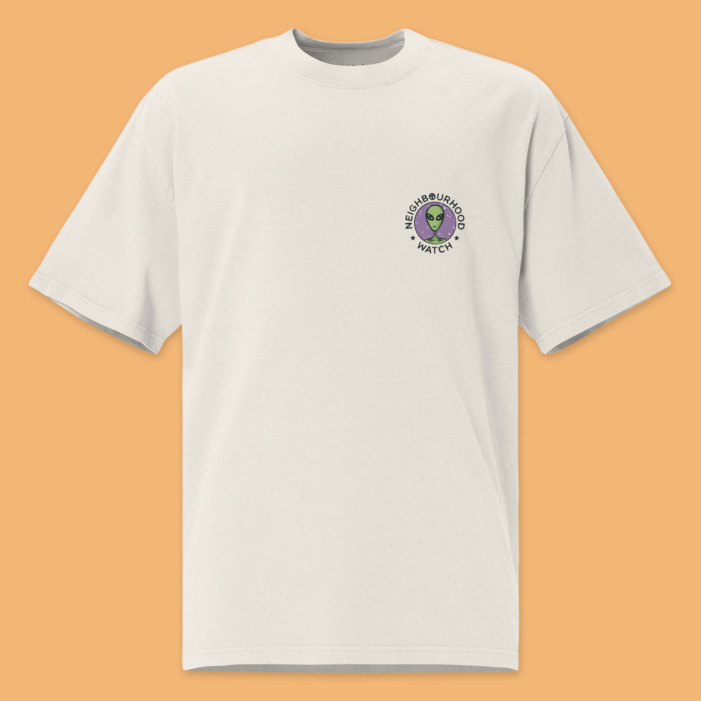 Neighbourhood Watch Unisex Oversized Faded T-Shirt