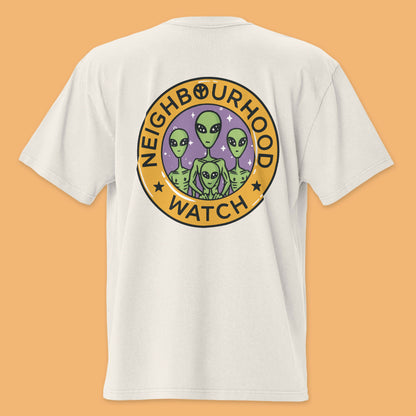 Neighbourhood Watch Unisex Oversized Faded T-Shirt