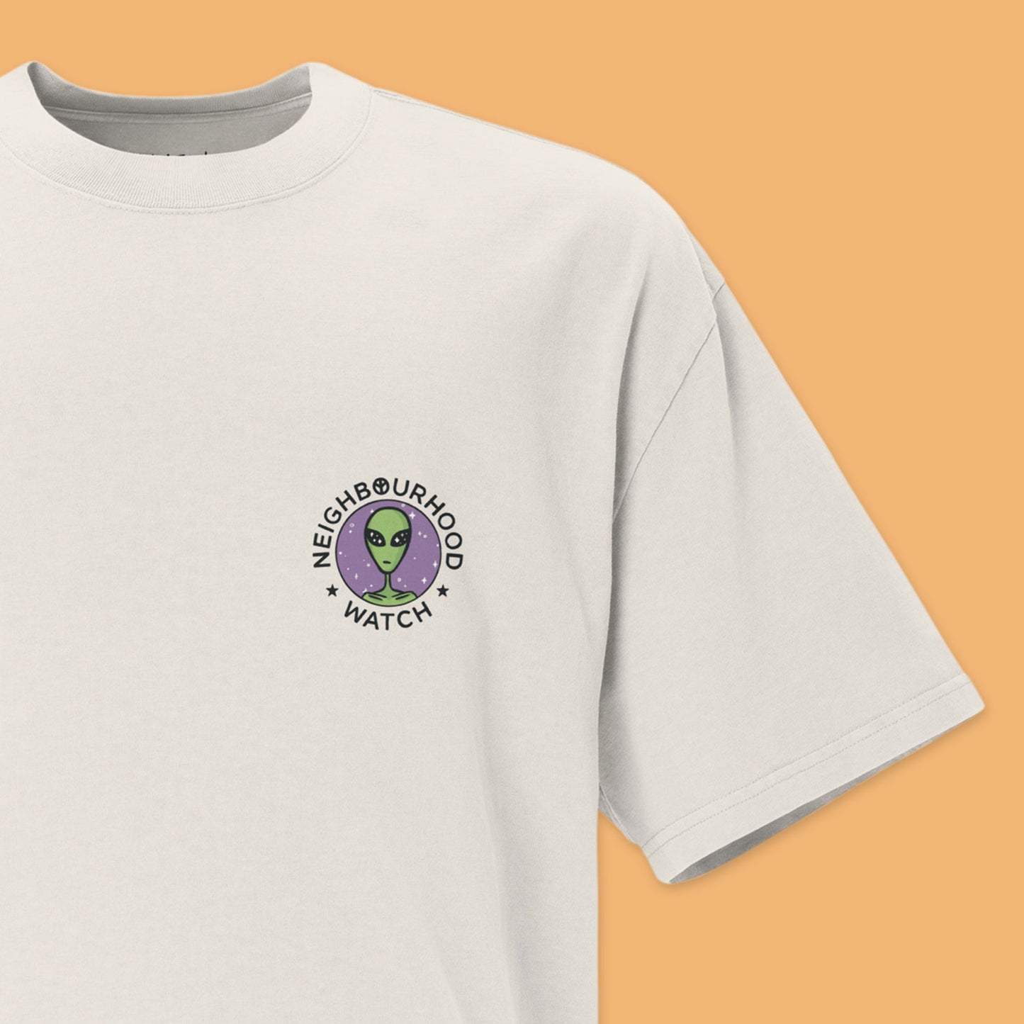 Neighbourhood Watch Unisex Oversized Faded T-Shirt