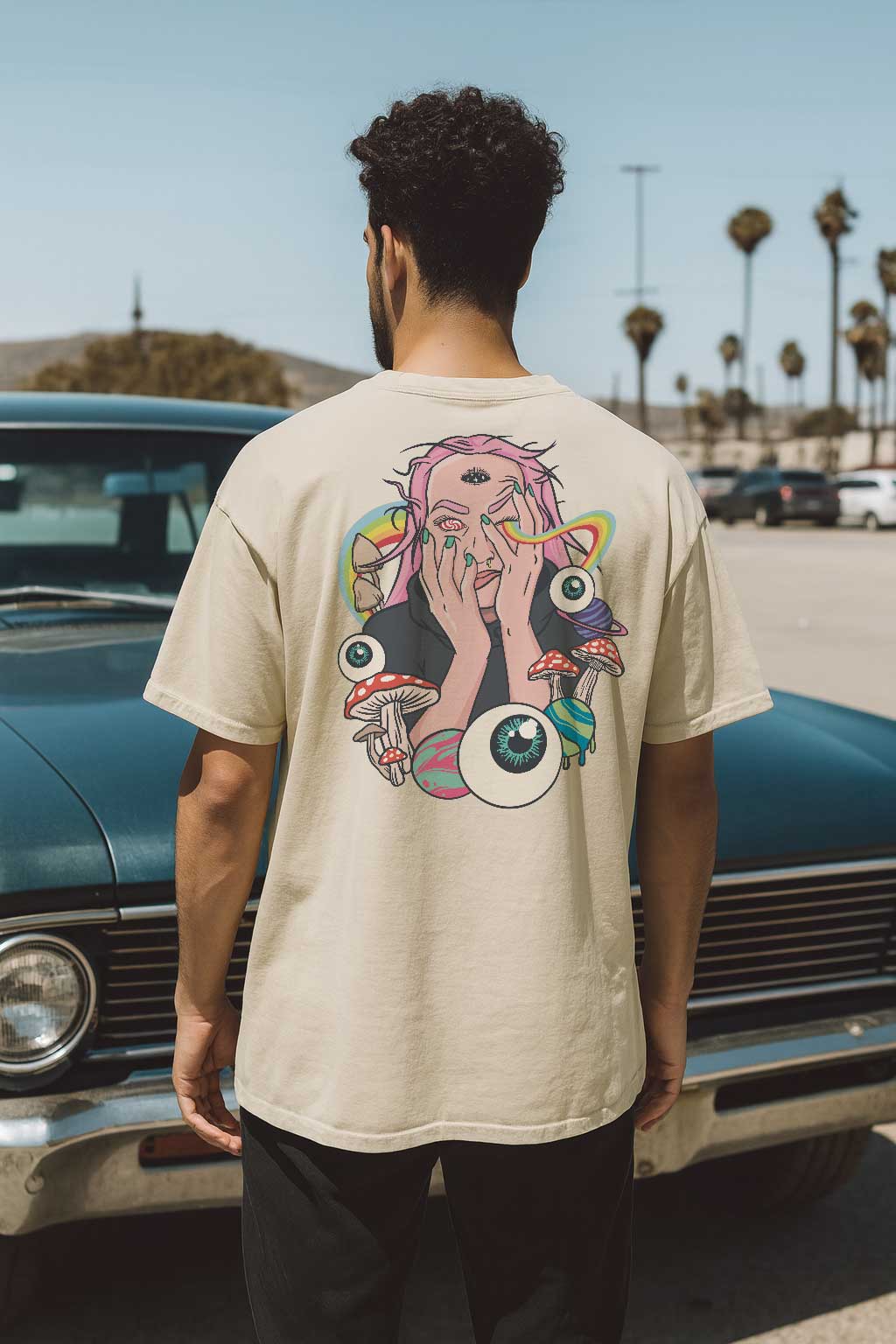 One Trip At A Time Oversized Faded T-shirt