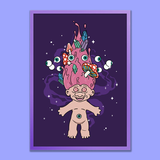 Psychedelic Troll Art Print