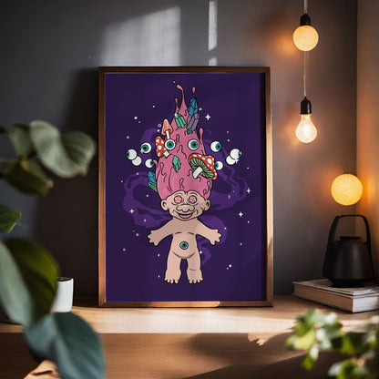 Psychedelic Troll Art Print