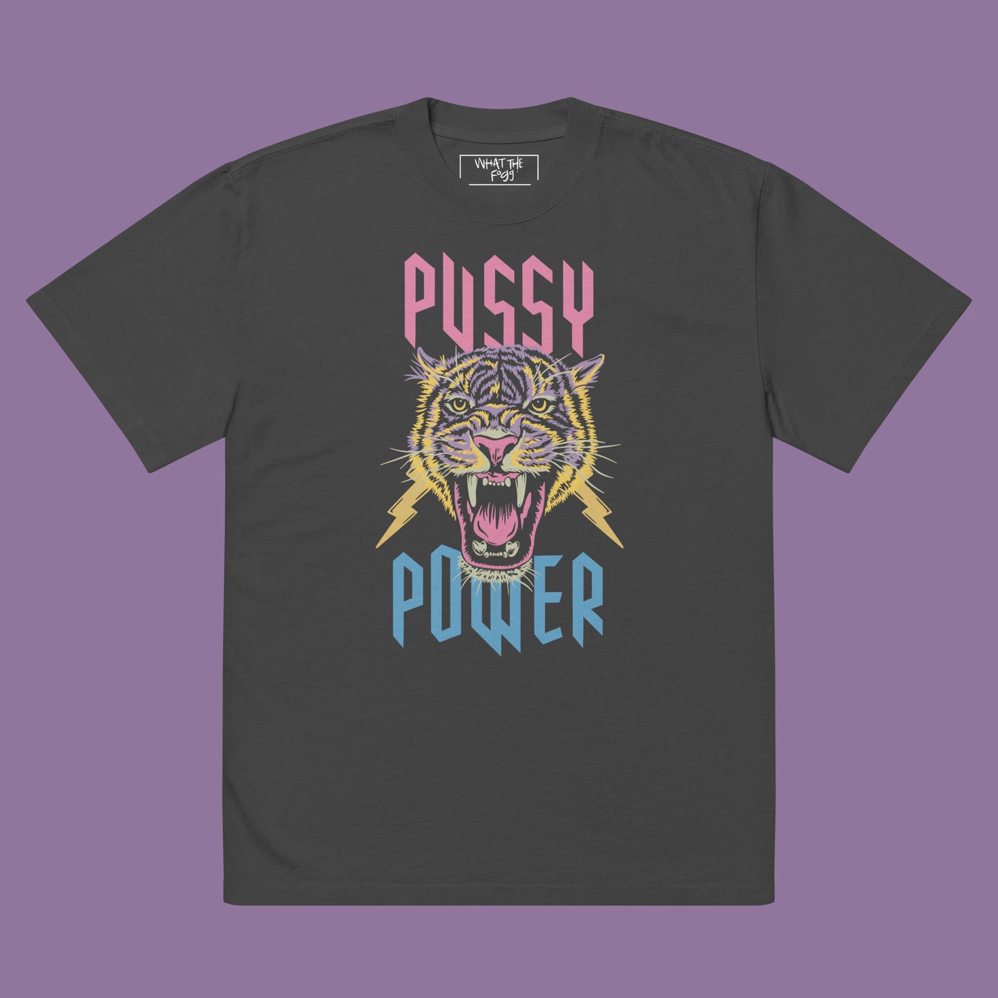 Pussy Power Oversized Faded T-shirt