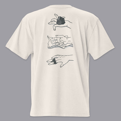 Rock, Paper, Scissors Unisex Oversized Faded T-Shirt