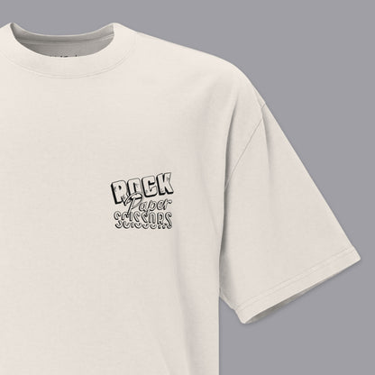 Rock, Paper, Scissors Unisex Oversized Faded T-Shirt