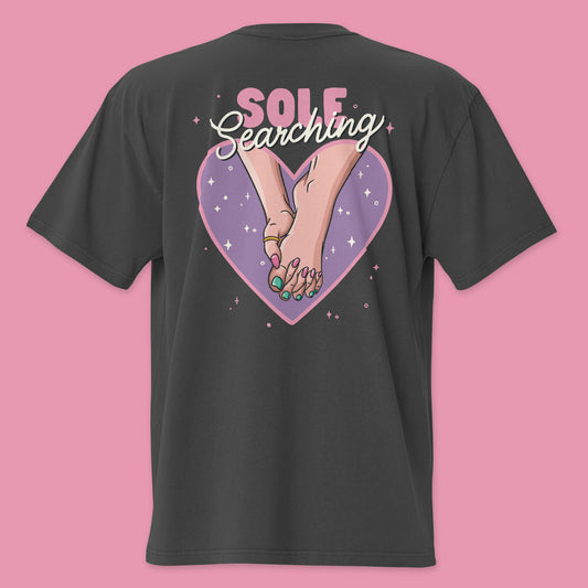 Sole Searching Unisex Oversized Faded T-Shirt