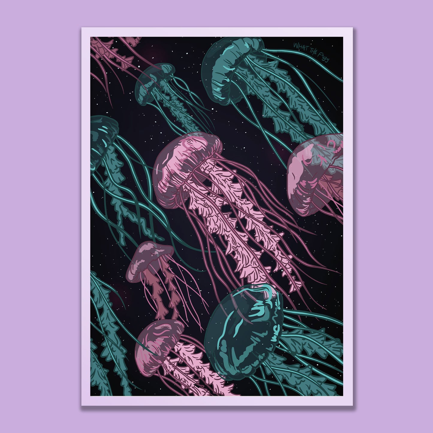 Space Jellies Art Print