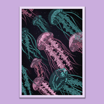 Space Jellies Art Print