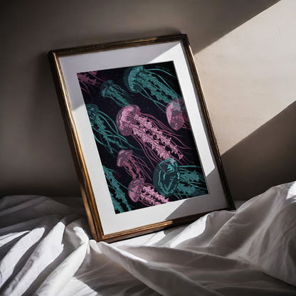 Space Jellies Art Print