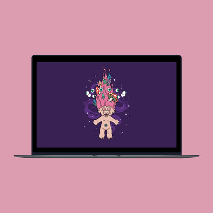 Psychedelic Troll Desktop Wallpaper