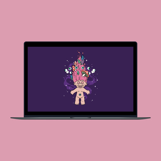 Psychedelic Troll Desktop Wallpaper