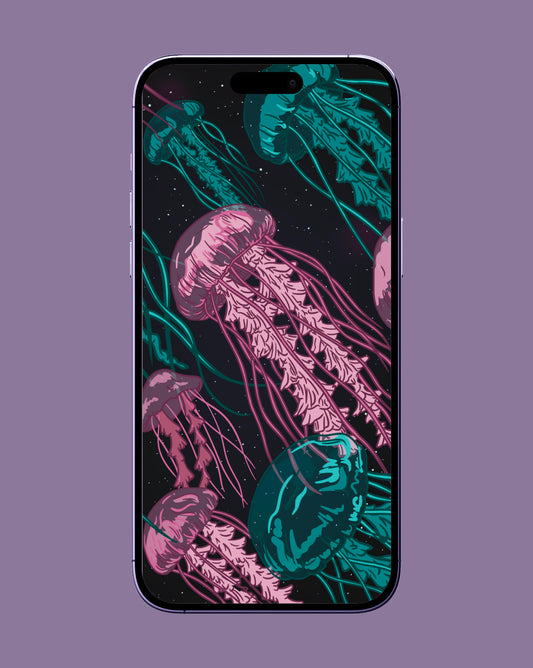 Space Jellies Mobile Wallpaper