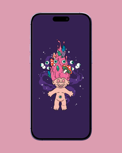 Psychedelic Troll Mobile Wallpaper
