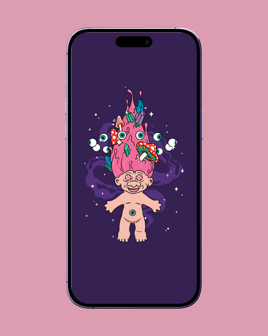 Psychedelic Troll Mobile Wallpaper